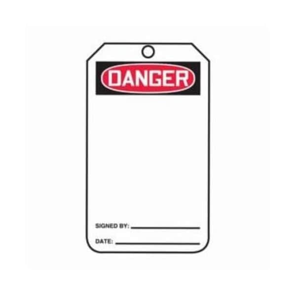 Accuform Safety Tags, DANGER Blank, 5.75in x 3.25in, PF-Cardstock, 25PK MDT260CTP - main
